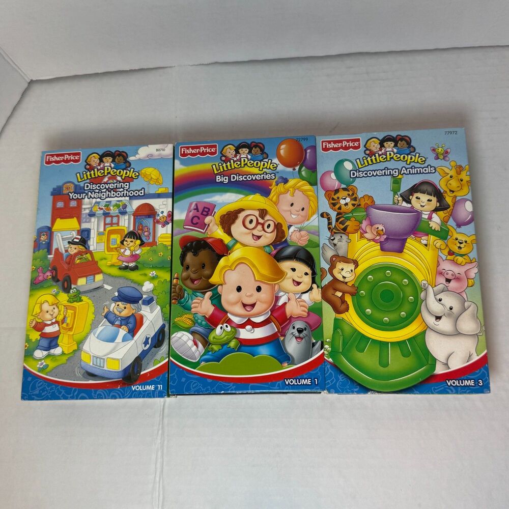 Vintage Fisher Price Little People VHS Lot 3 Tapes Volumes 1/ 3 /11